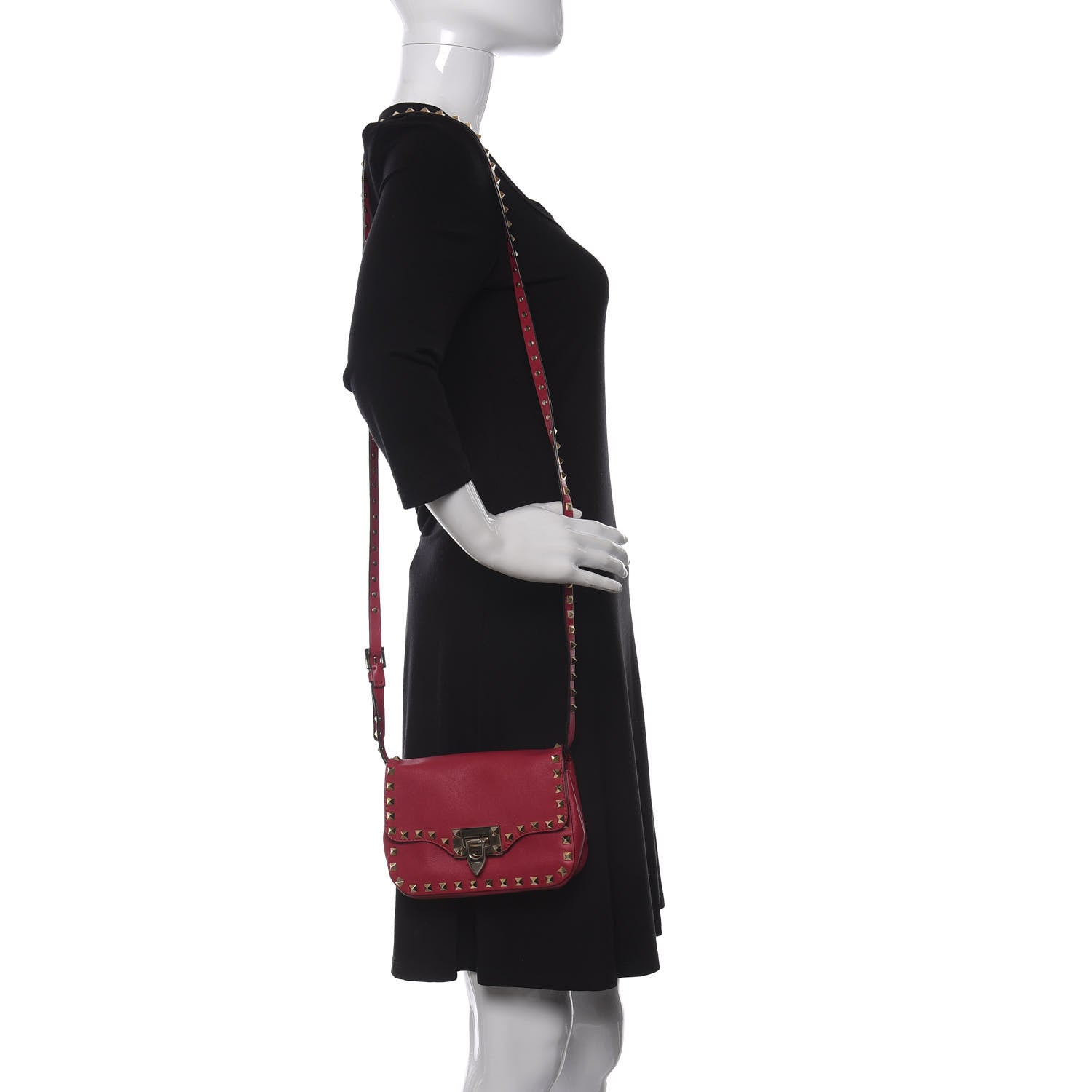 Valentino Garavani Vitello Mini Rockstud Crossbody Bag Pink 2 of 10