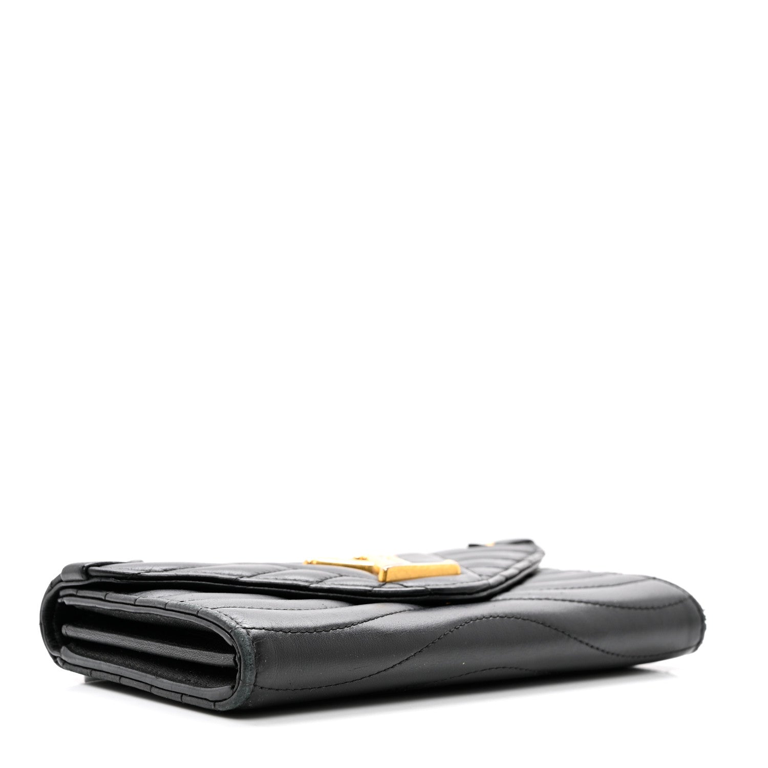 Louis Vuitton Calfskin New Wave Long Wallet Black 5 of 10