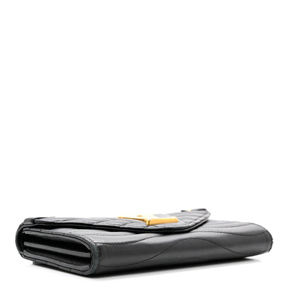 Louis Vuitton Calfskin New Wave Long Wallet Black 5 of 10