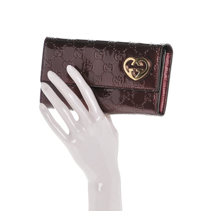 Gucci Shine Guccissima Lovely Heart Continental Wallet Scarlatto 2 of 6