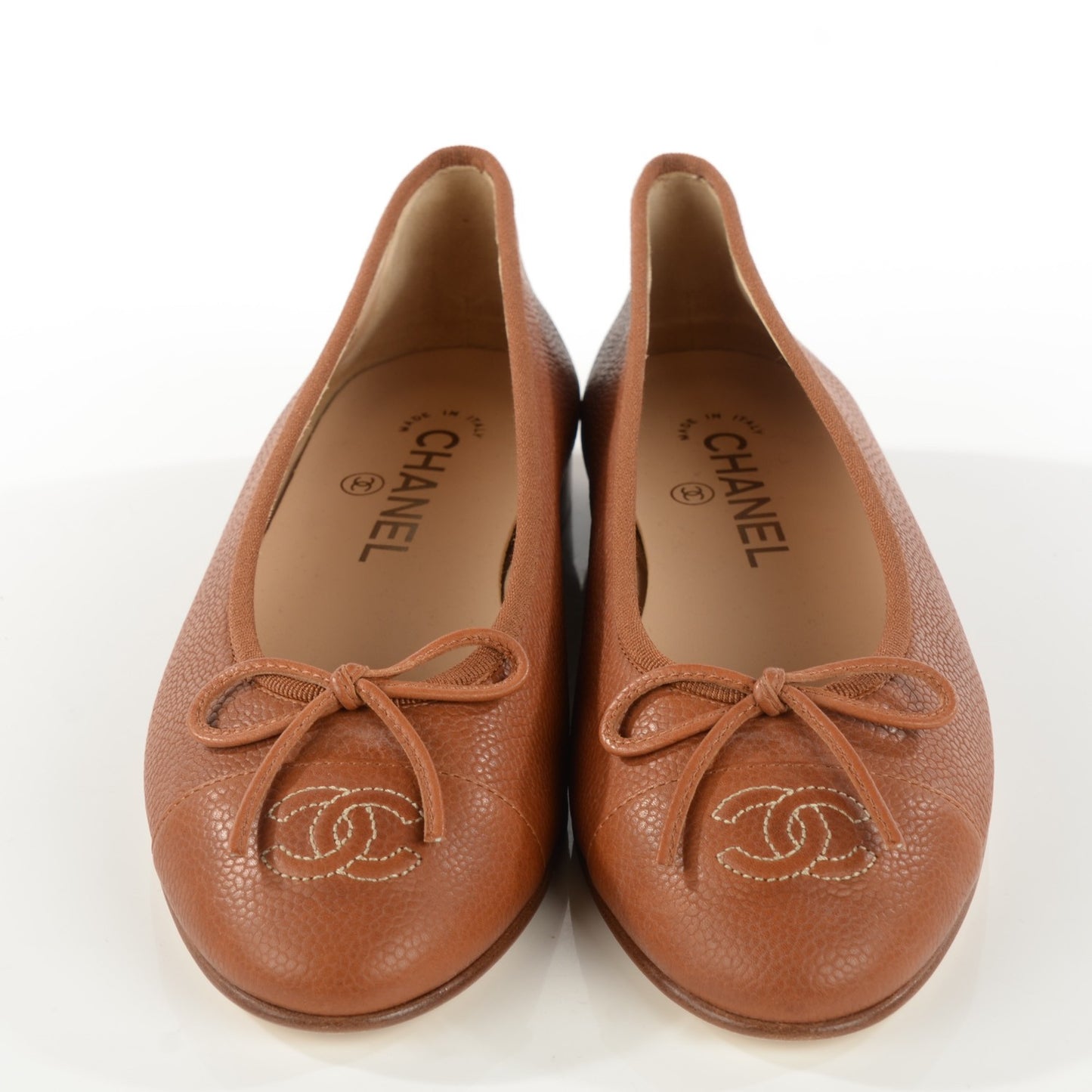 Caviar CC Cap Toe Ballerina Flats 37 Brown