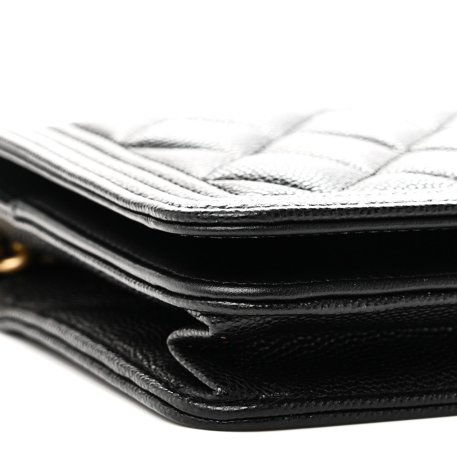 Chanel Caviar Quilted Boy Wallet On Chain WOC Black 9 of 10