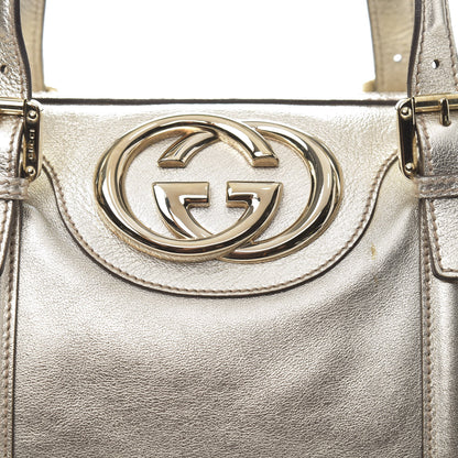 Gucci Metallic Calfskin Medium Britt Boston Gold 13 of 13