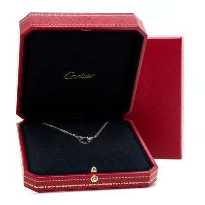 Cartier 18K White Gold 2 Diamond LOVE Necklace 6 of 6