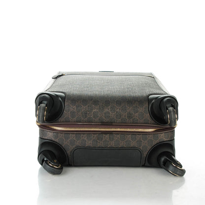 Gucci GG Supreme Monogram Four Wheel Carry On Suitcase Dark Brown 5 of 14