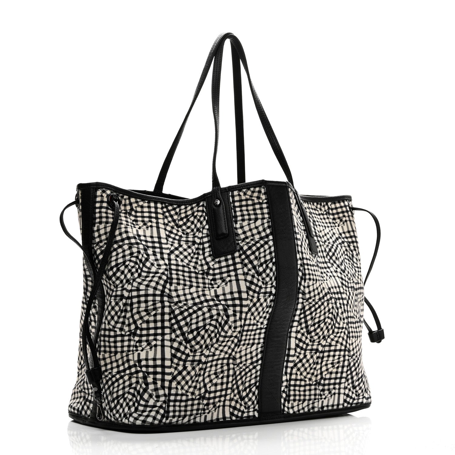 MCM Visetos Large Liz Reversible Shopper Tote Black 6 of 17