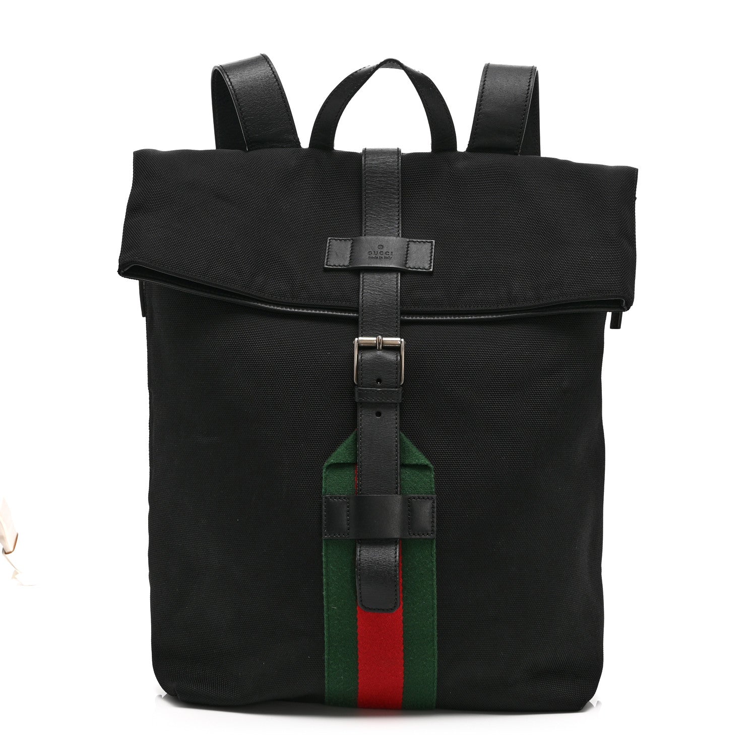 Gucci Techno Canvas Web Single Buckle Backpack Black 1 of 10