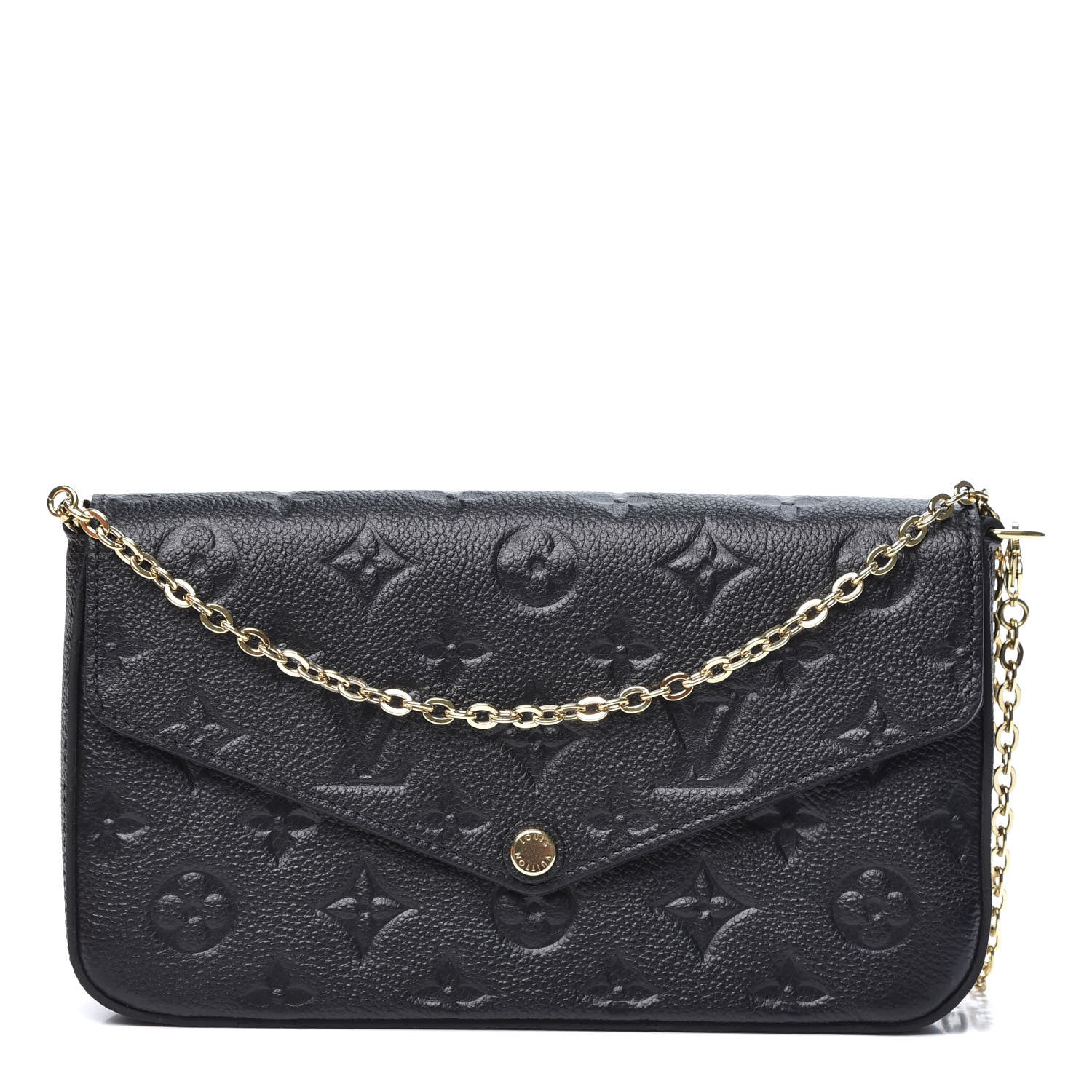 Louis Vuitton Empreinte Pochette Felicie Chain Wallet Black 1 of 12