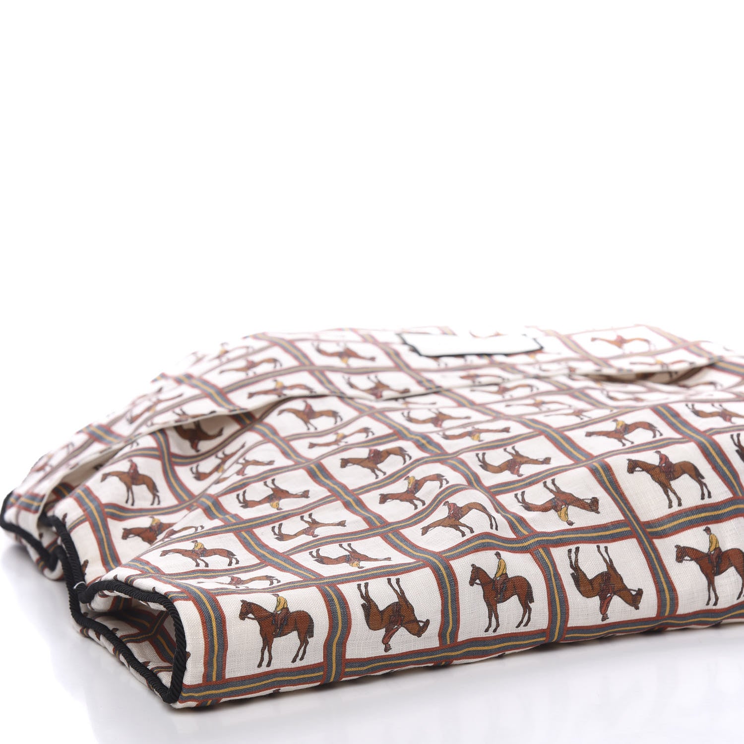 Gucci Equestrian Print Canvas Garment Weekend Travel Bag 7 of 9