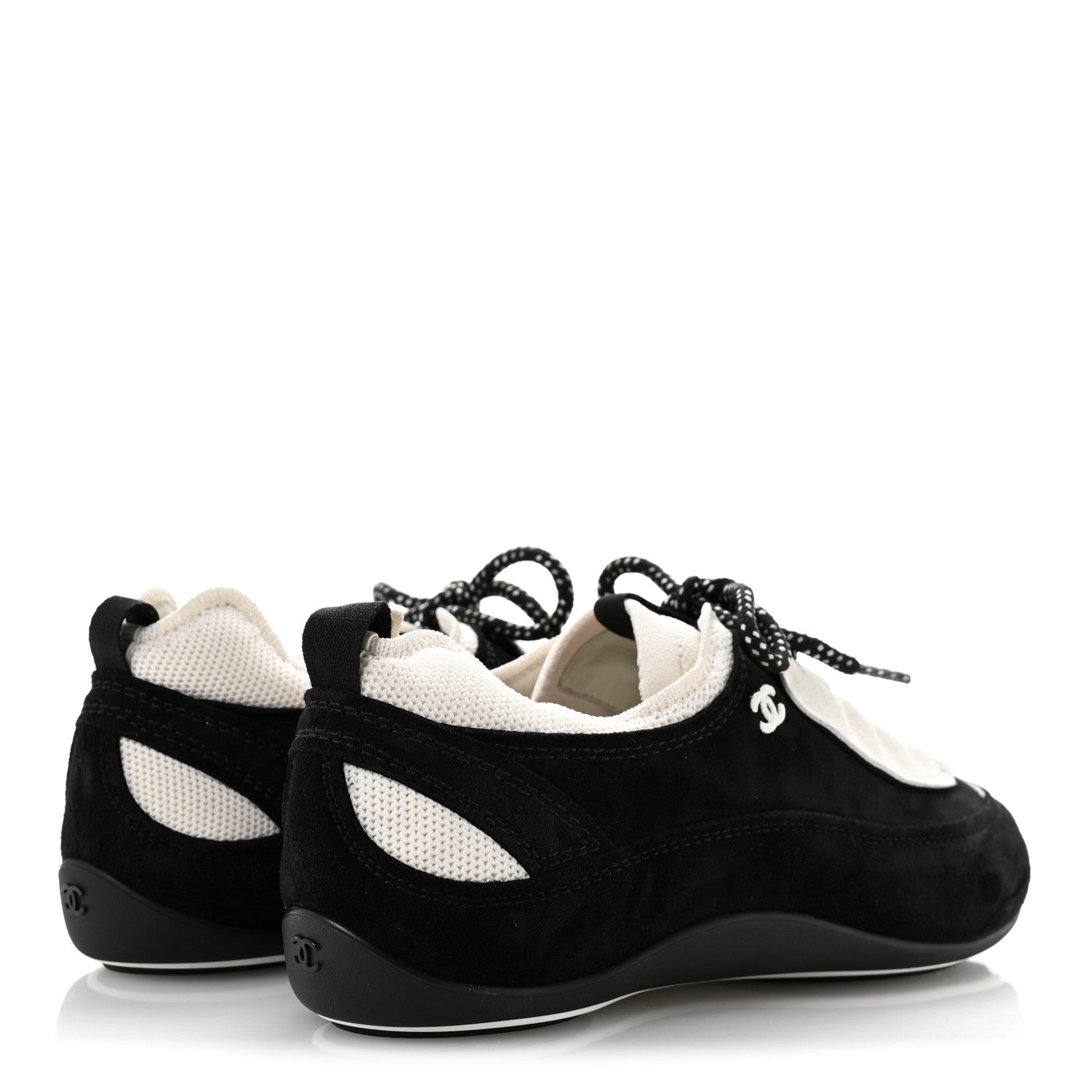 Soloist CHANEL スニーカー 37 Chanel Velvet Calfskin Mixed Fibers Low Top CC Sneakers 37 Black