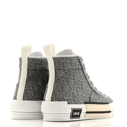 Christian Dior Metallic Oblique Jacquard Mens B23 High Top Sneakers 42 Grey 5 of 13
