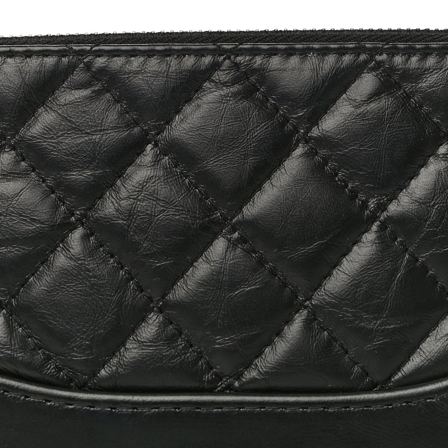 Chanel Aged Calfskin Quilted Small Gabrielle Clutch With Chain Black 13 of 14