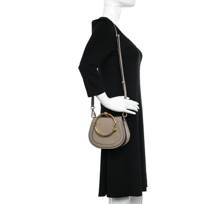 Chloe Calfskin Suede Small Nile Bracelet Bag Motty Grey 2 of 11