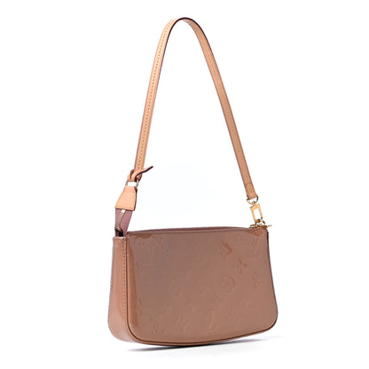 Louis Vuitton Vernis Pochette Accessories NM Rose Velours 2 of 4