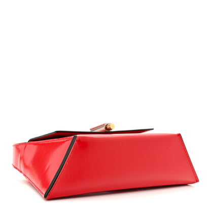 Salvatore Ferragamo Brushed Calfskin Small Geometric Prisma Shoulder Bag Flame Red 4 of 9