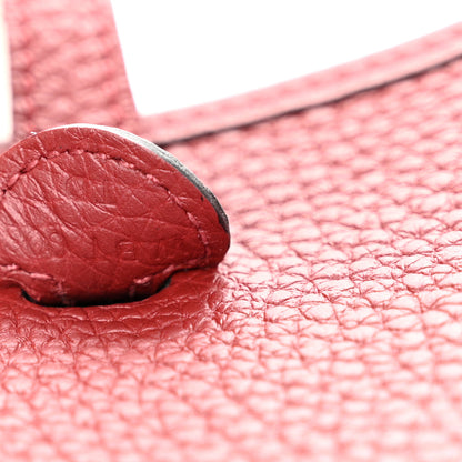 Hermes Taurillon Clemence Evelyne Sangle Cordage TPM Rouge H Orange Field Rose Tyrien 7 of 11