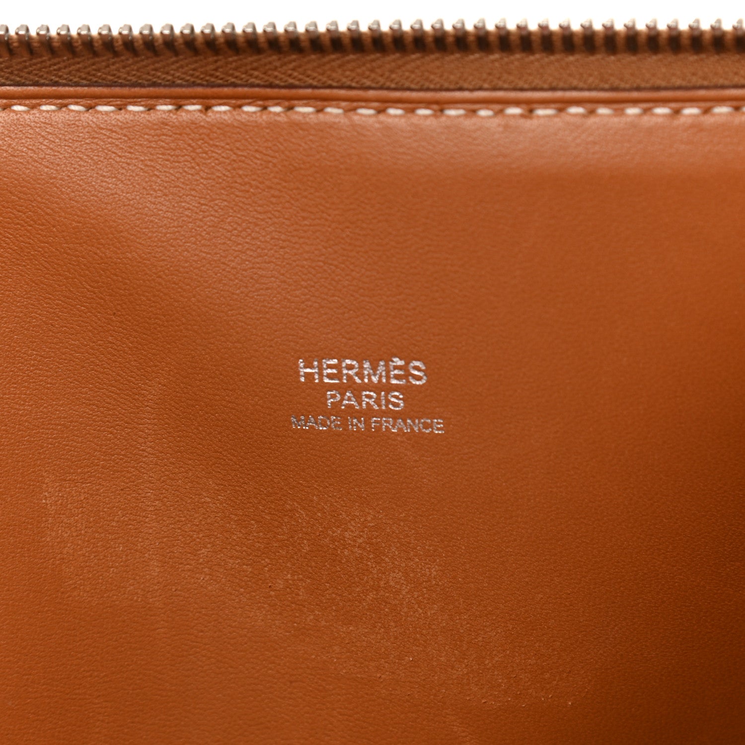 Hermes Toile De Camp Taurillon Clemence Bolide 35 Gold 6 of 10