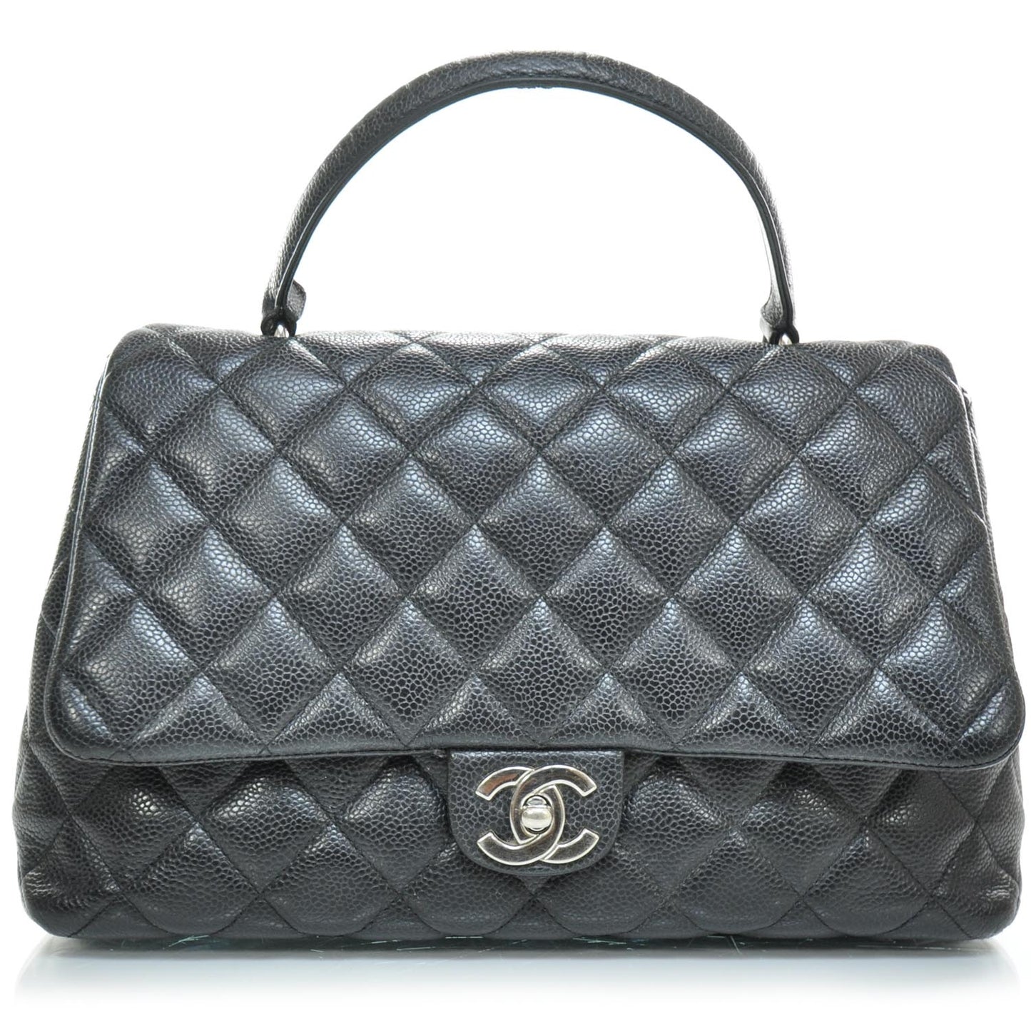 Caviar Kelly Jumbo Flap Bag Black SHW