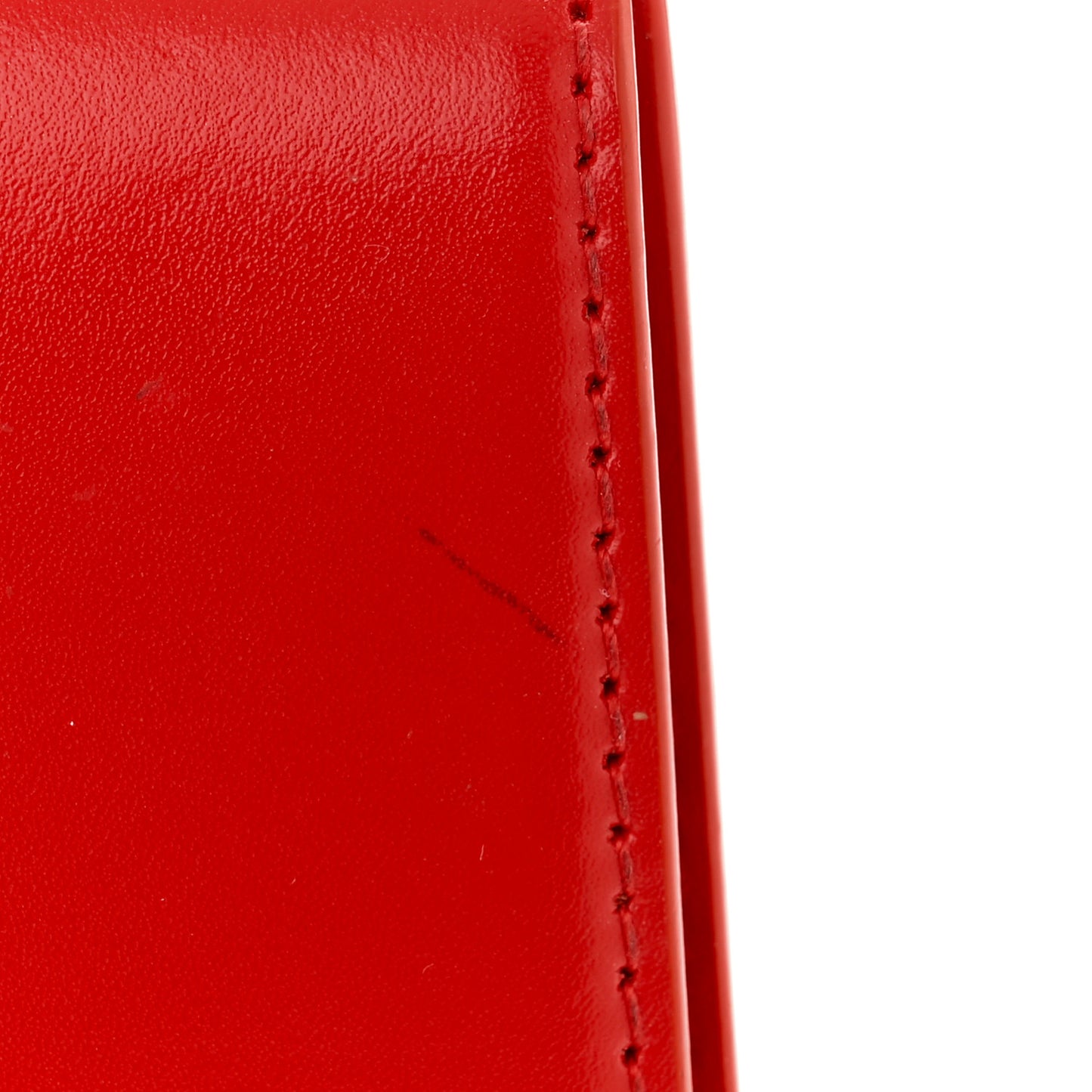 Shiny Box Calfskin Hourglass Top Handle Bag XS Bright Red