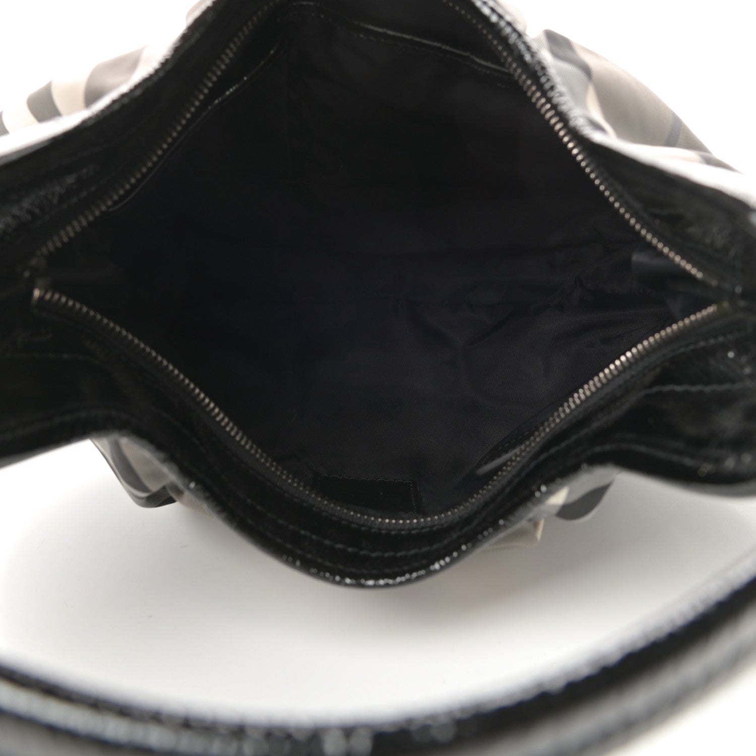 Burberry Beat Check Small Brooklyn Hobo Black 5 of 15