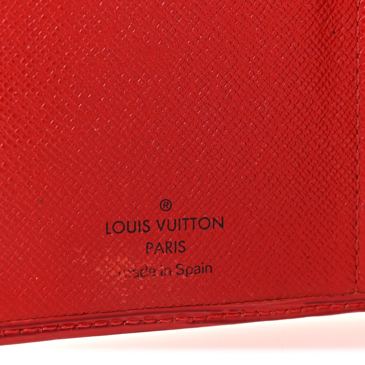 Epi Checkbook Cover Castilian Red