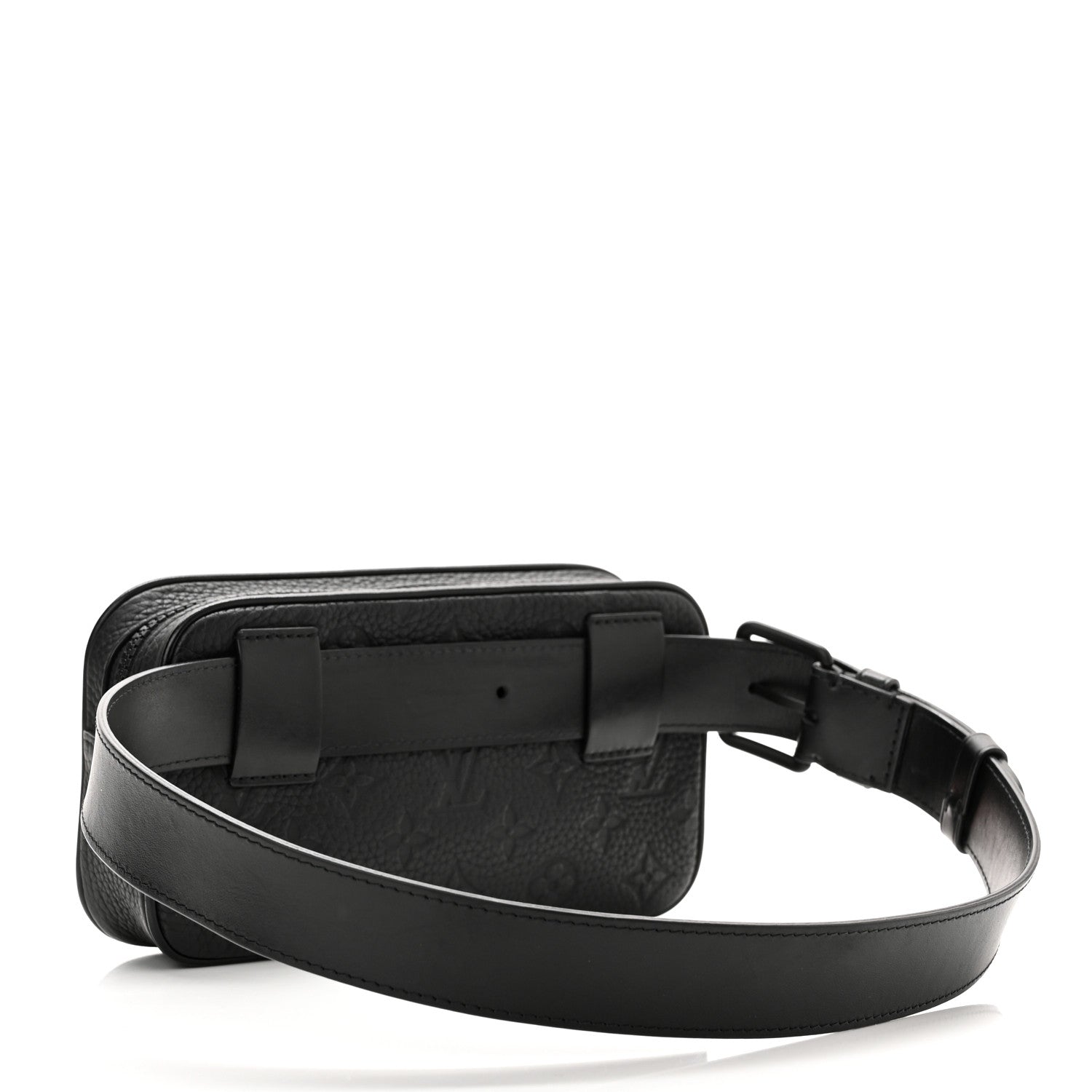 Louis Vuitton Taurillon Monogram Uniformes Solar Ray Soft Pochette Volga Belt Bag Black 3 of 10