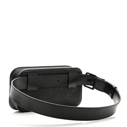 Louis Vuitton Taurillon Monogram Uniformes Solar Ray Soft Pochette Volga Belt Bag Black 3 of 10