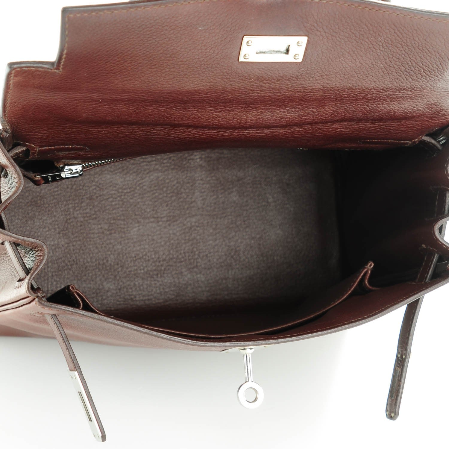 Hermes Veau Evergrain Kelly Retourne 25 Havane 13 of 23