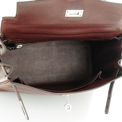 Hermes Veau Evergrain Kelly Retourne 25 Havane 13 of 23