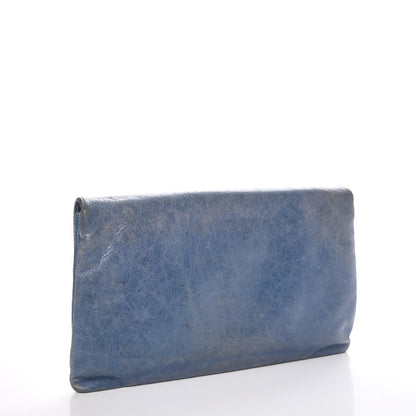 Balenciaga Agneau Classic Hardware Envelope Clutch Atlantique 4 of 16