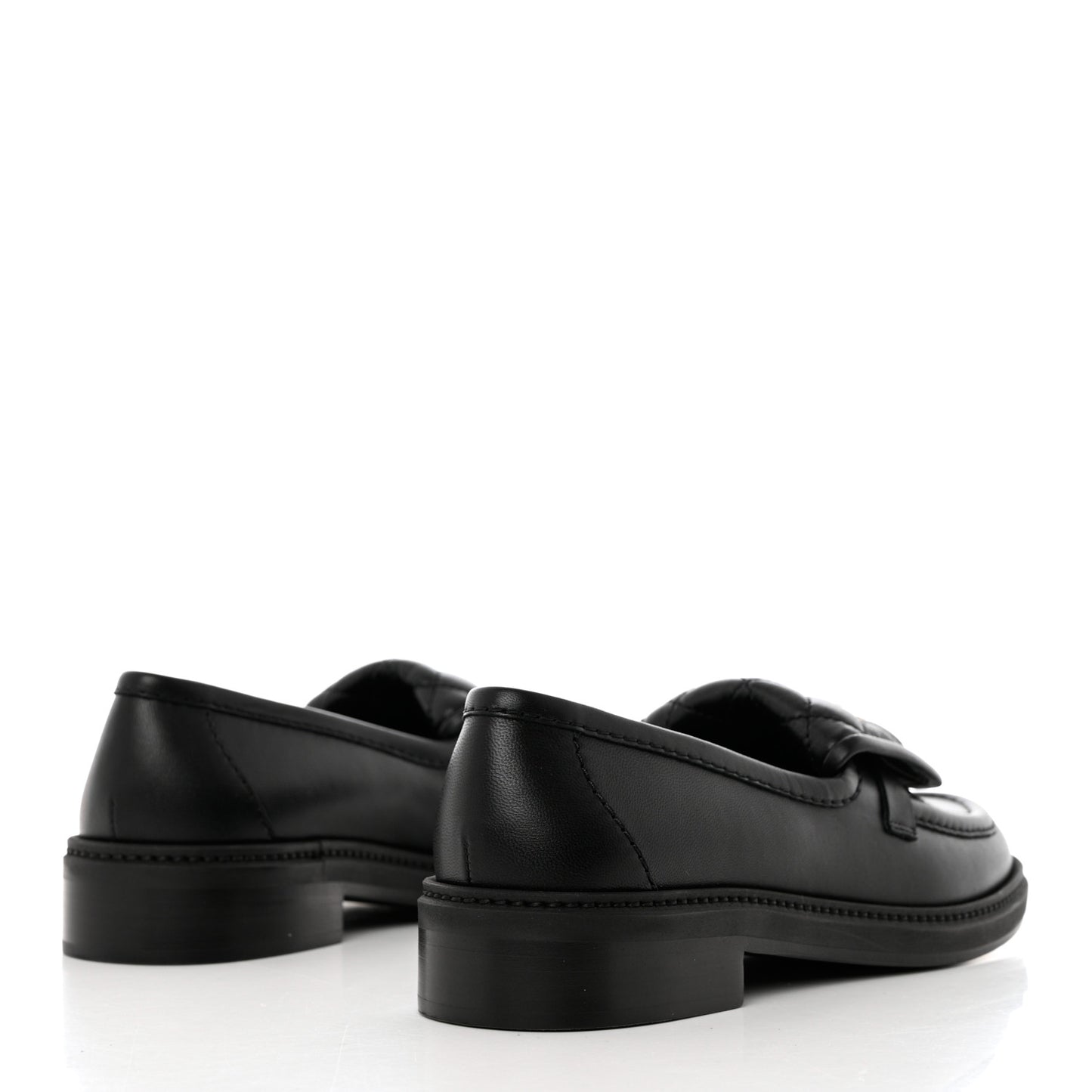 Lambskin Quilted CC Turnlock Loafers 38 Black