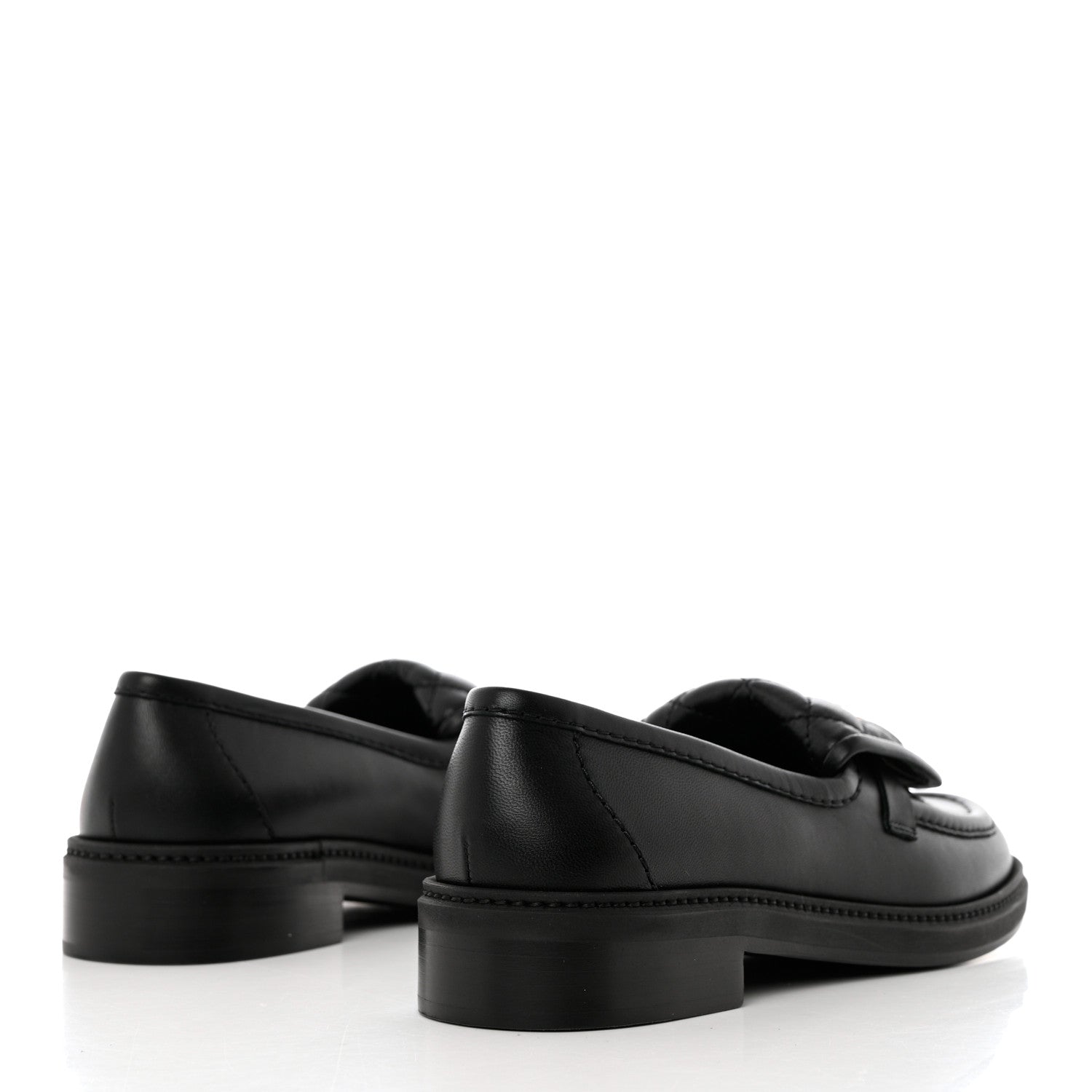 Chanel Lambskin Quilted CC Turnlock Loafers 38 Black 4 of 10