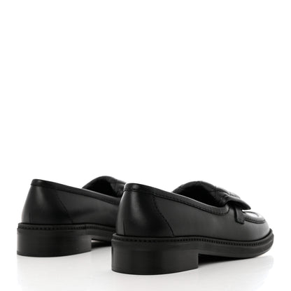 Chanel Lambskin Quilted CC Turnlock Loafers 38 Black 4 of 10