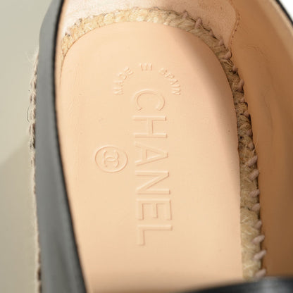 Chanel Lambskin CC Espadrilles 40 Black 7 of 8