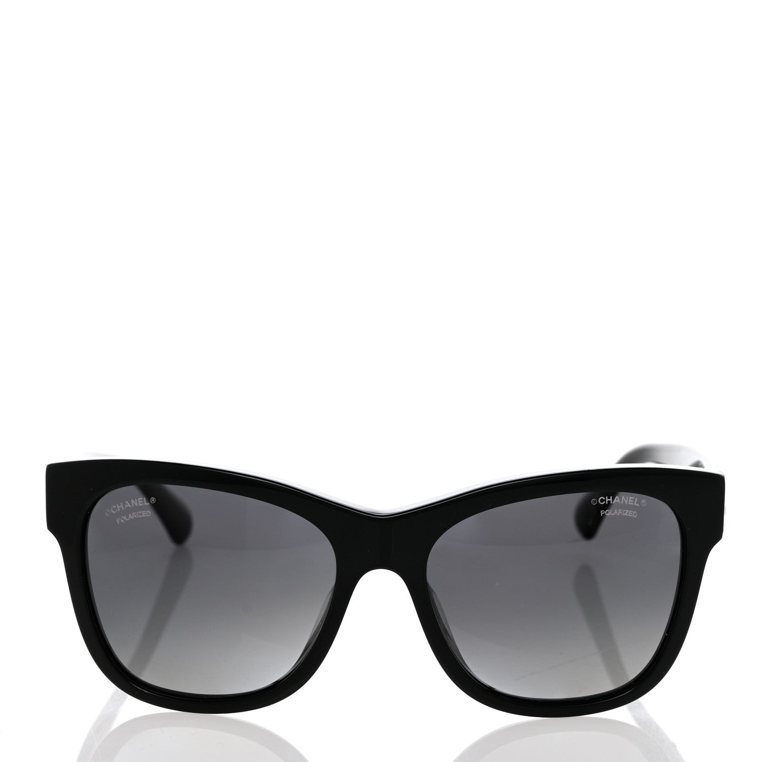 Chanel Acetate Polarized Square CC Sunglasses 5380 Black 2 of 8