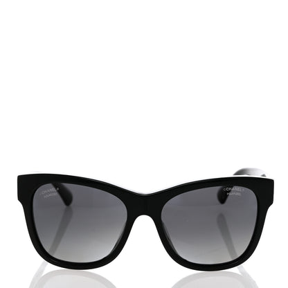 Chanel Acetate Polarized Square CC Sunglasses 5380 Black 2 of 8