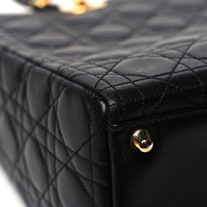Christian Dior Lambskin Cannage Large Lady Dior Black 11 of 12