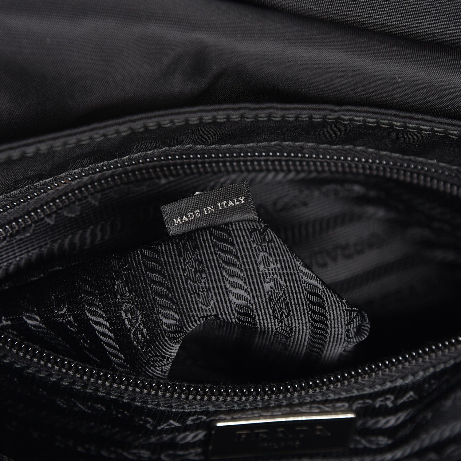 Prada Nylon Vela Messenger Bag Black 7 of 12