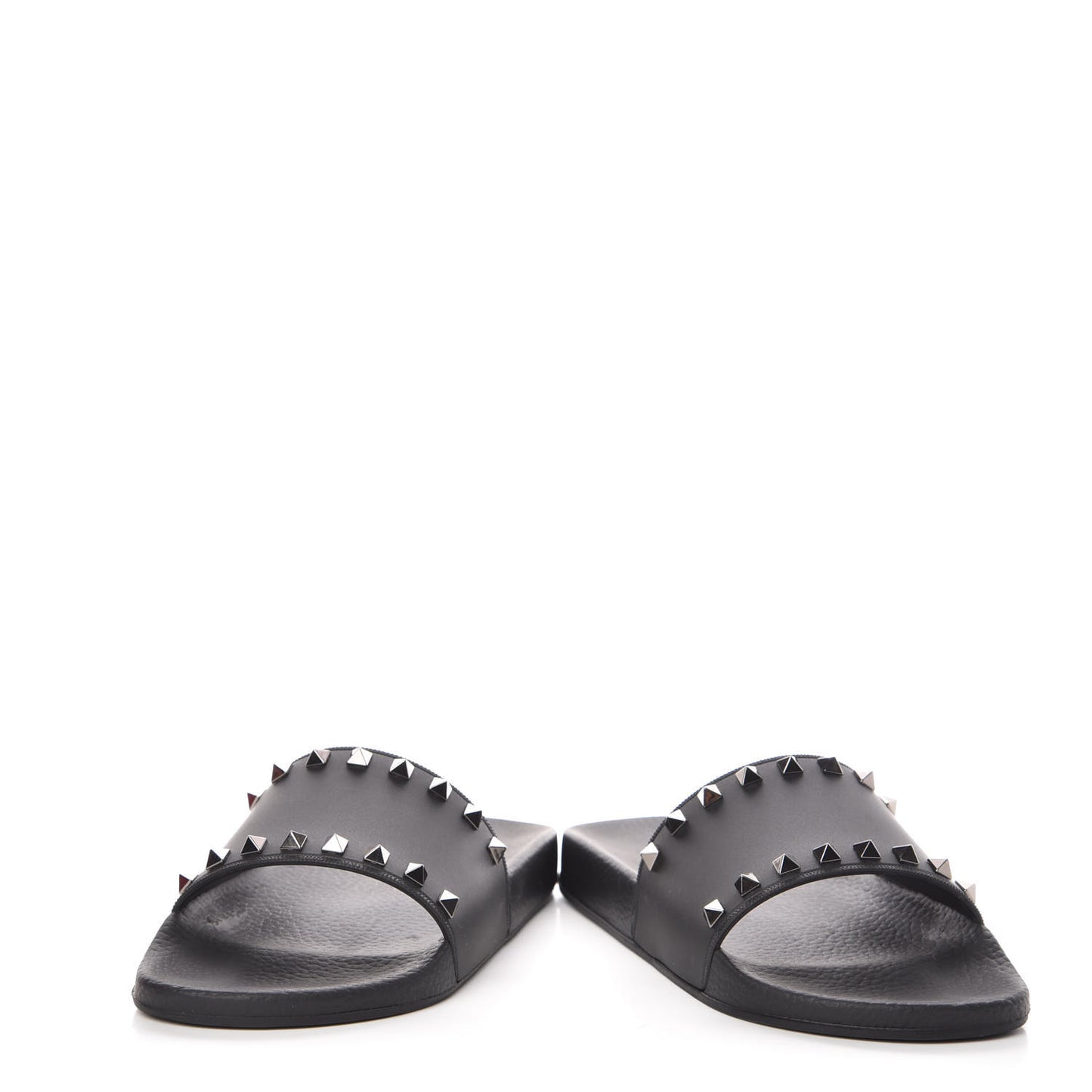 Rubber Rockstud Slide Sandals 39 Black