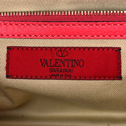 Valentino Garavani Vitello Small Rockstud Double Handle Tote Raspberry 6 of 8