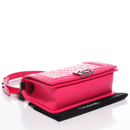 Chanel Patent Leather Medium Boy Bag Flap Pink 4 of 7