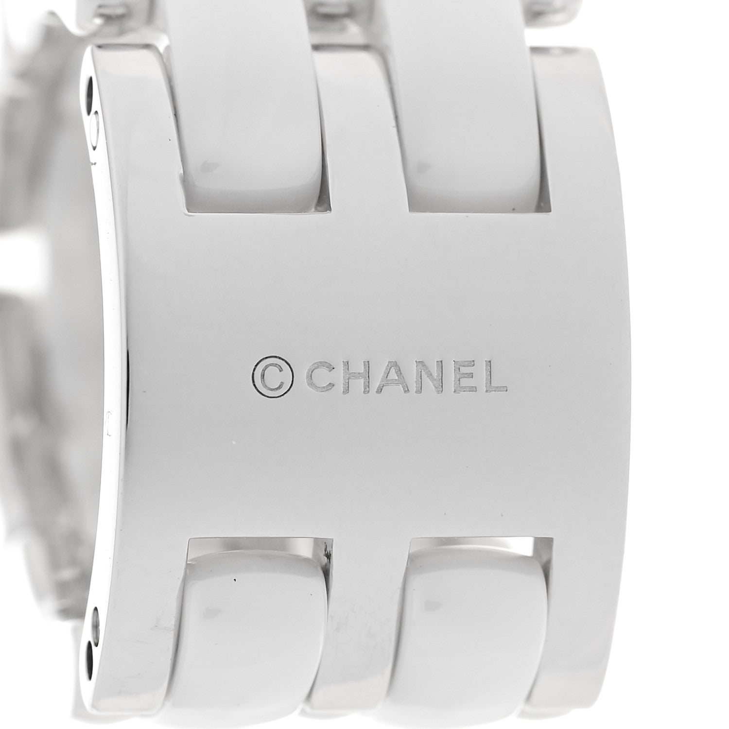 Chanel 18k White Gold Diamond Ceramic Large Ultra Ring 50 5.5 White 4 of 7