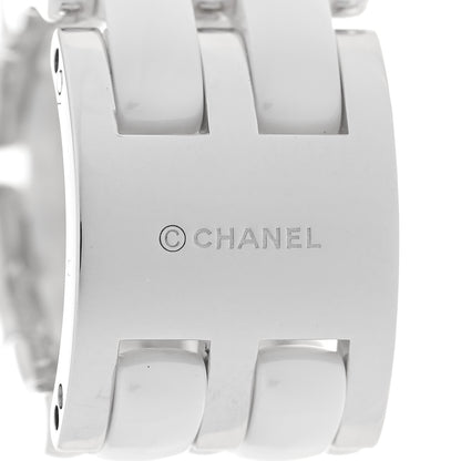 Chanel 18k White Gold Diamond Ceramic Large Ultra Ring 50 5.5 White 4 of 7