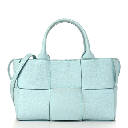 Bottega Veneta Grained Calfskin Maxi Intrecciato Mini Arco Tote Pale Blue 3 of 10