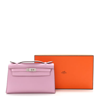 Hermes Swift Kelly Pochette Clutch Mauve Sylvestre 7 of 7
