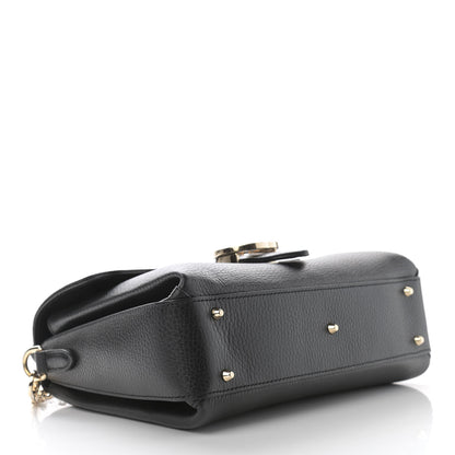 Gucci Dollar Calfskin Interlocking G Top Handle Shoulder Bag Black 4 of 10