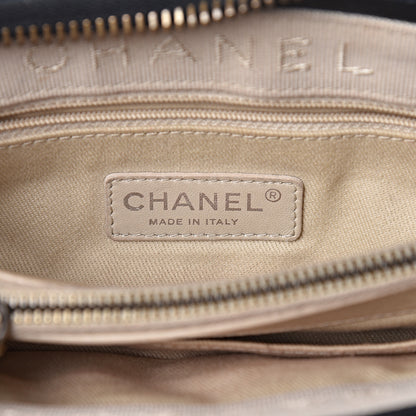 Chanel Shiny Sheepskin Quilted Small Shopping Tote Black 6 of 16