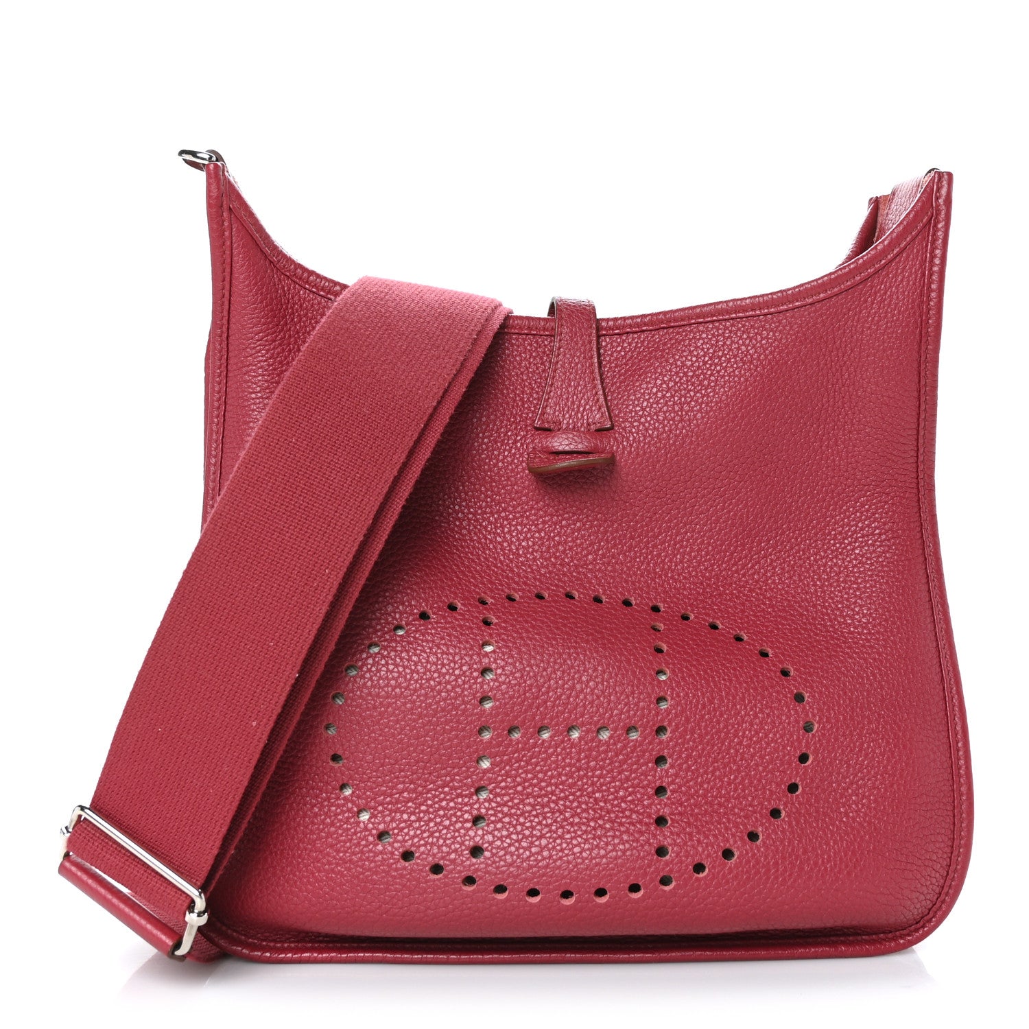 Hermes Taurillon Clemence Evelyne III PM Rubis 1 of 9