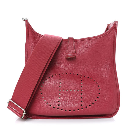 Hermes Taurillon Clemence Evelyne III PM Rubis 1 of 9