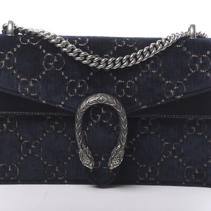 Gucci Velvet Skipper GG Monogram Small Dionysus Shoulder Bag Blue Beige Black 11 of 11